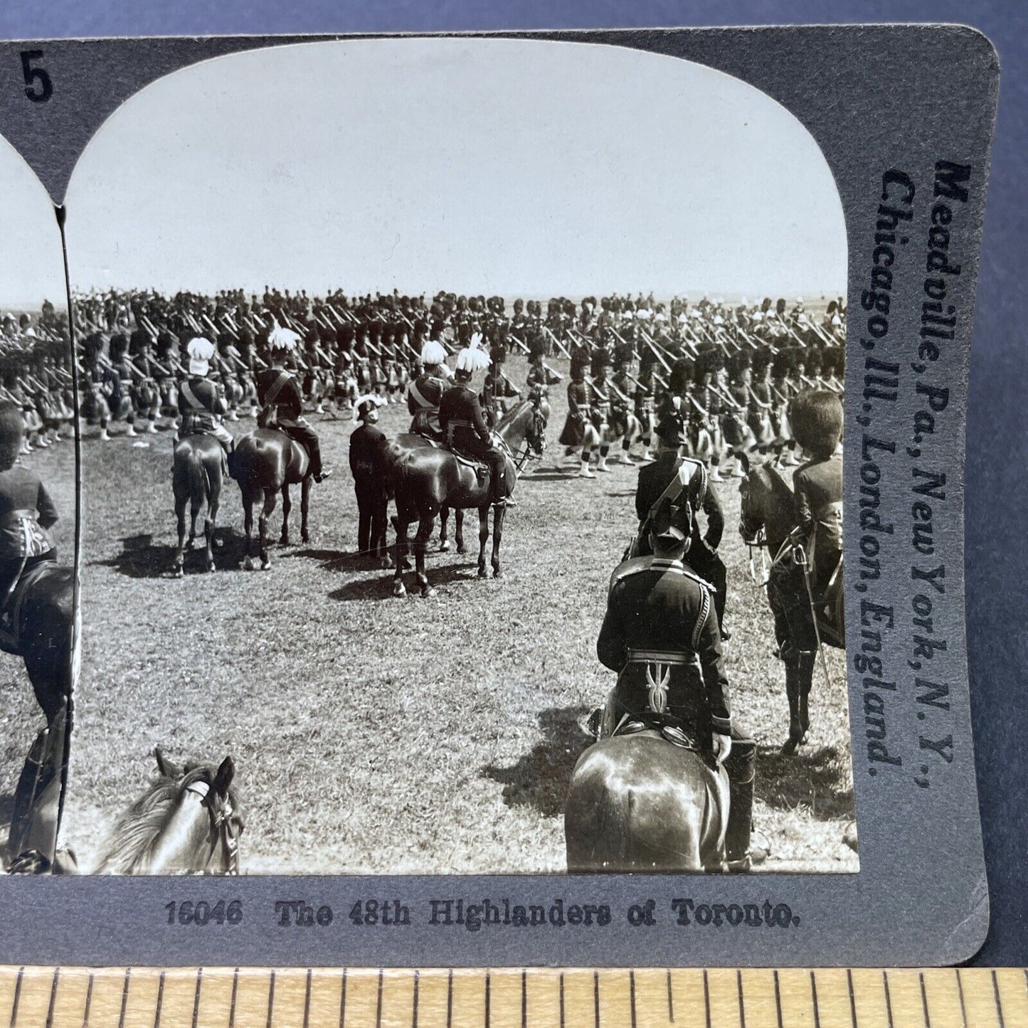 Antique 1918 48th Highlanders Of Toronto Canada WW1 Stereoview Photo Card P2784