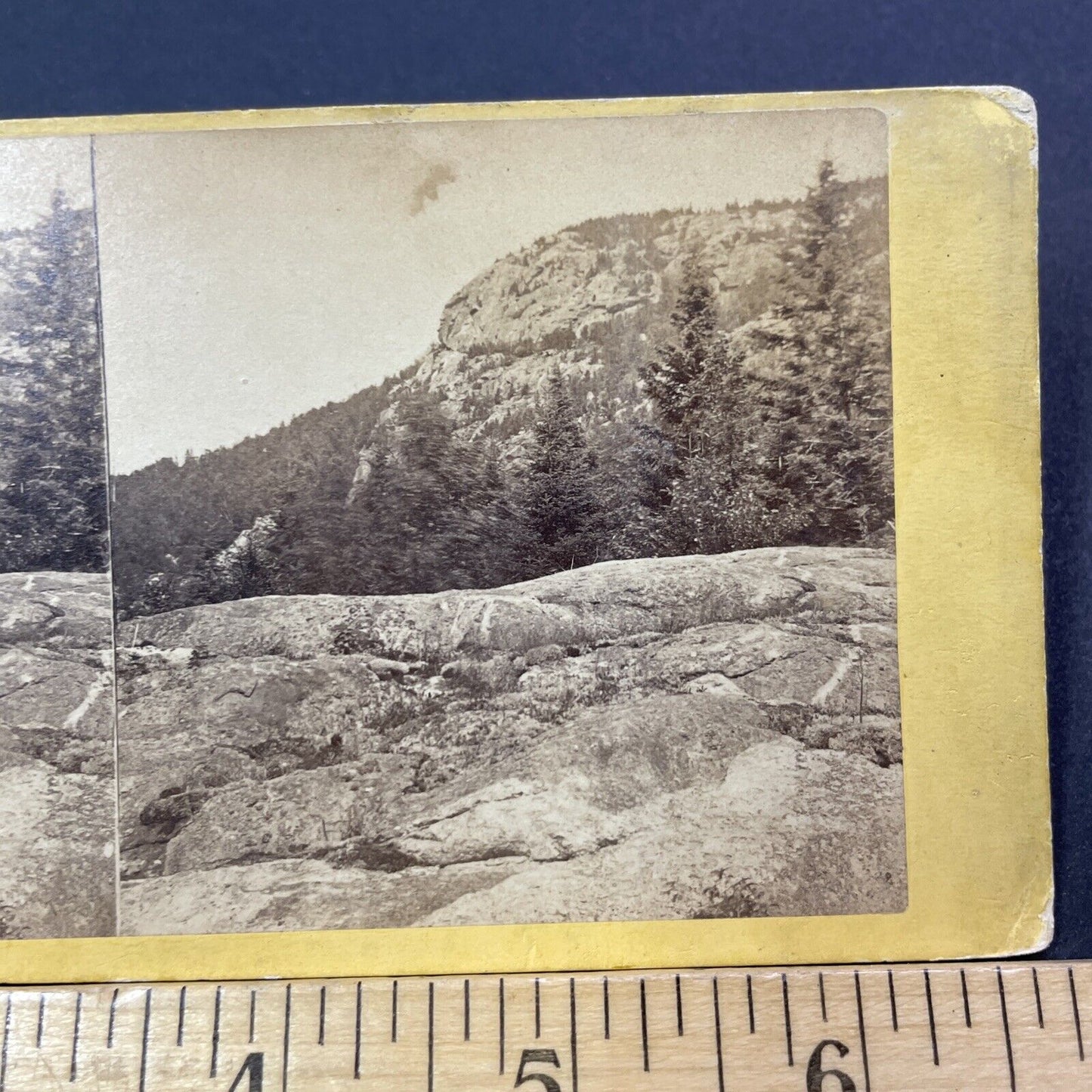 Antique 1870s The Watcher White Mountains NH Stereoview Photo Card V1791