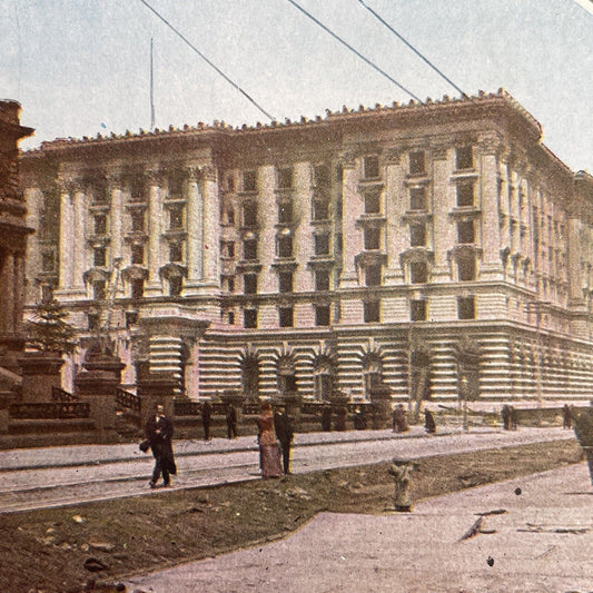 Antique 1910s San Francisco Earthquake Fairmount Stereoview Photo Card 2300-50