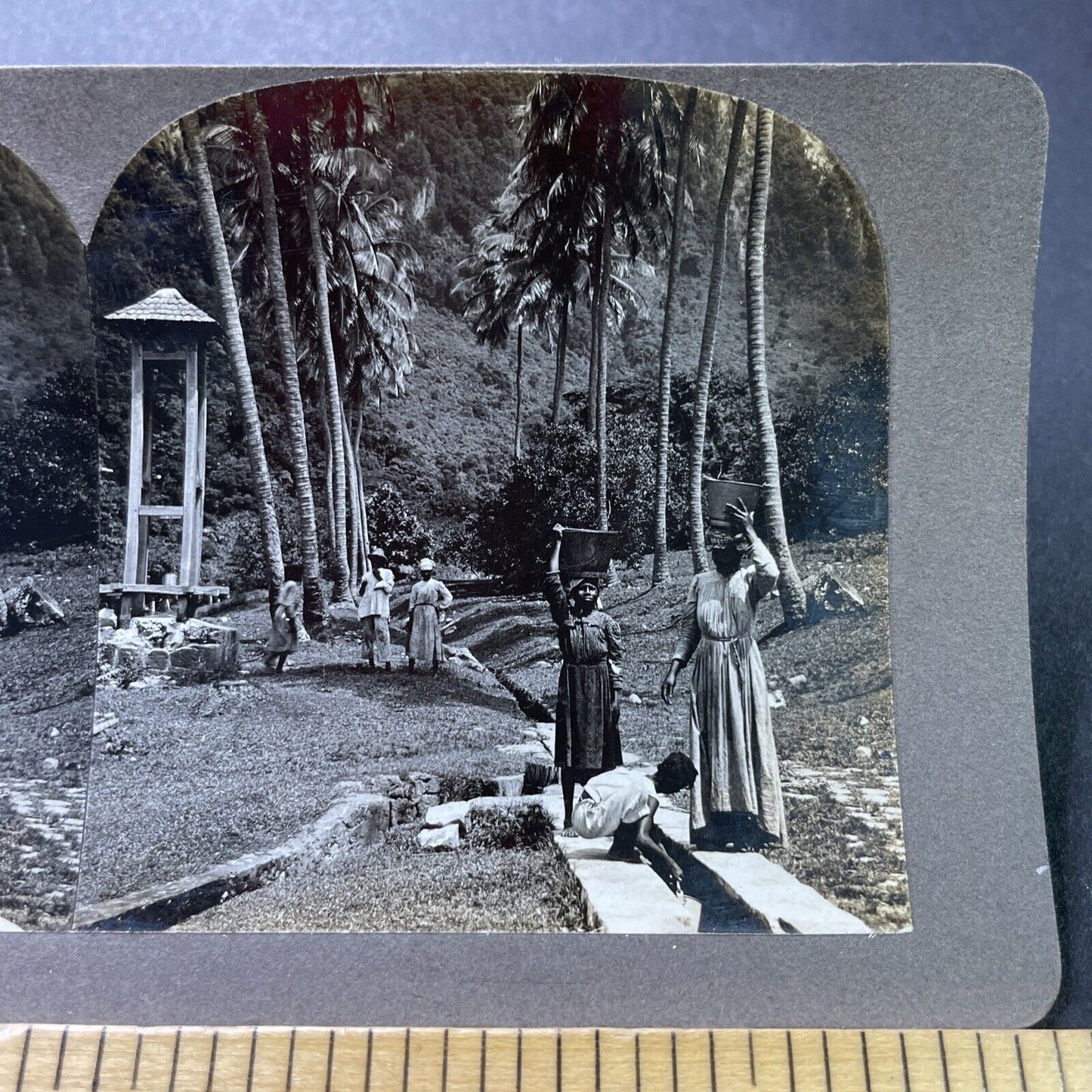 Antique 1890s Irrigation Trenches In Sudan Stereoview Photo Card P4008