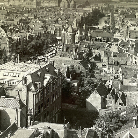 Antique 1920s Downtown Amsterdam Holland Stereoview Photo Card V2908