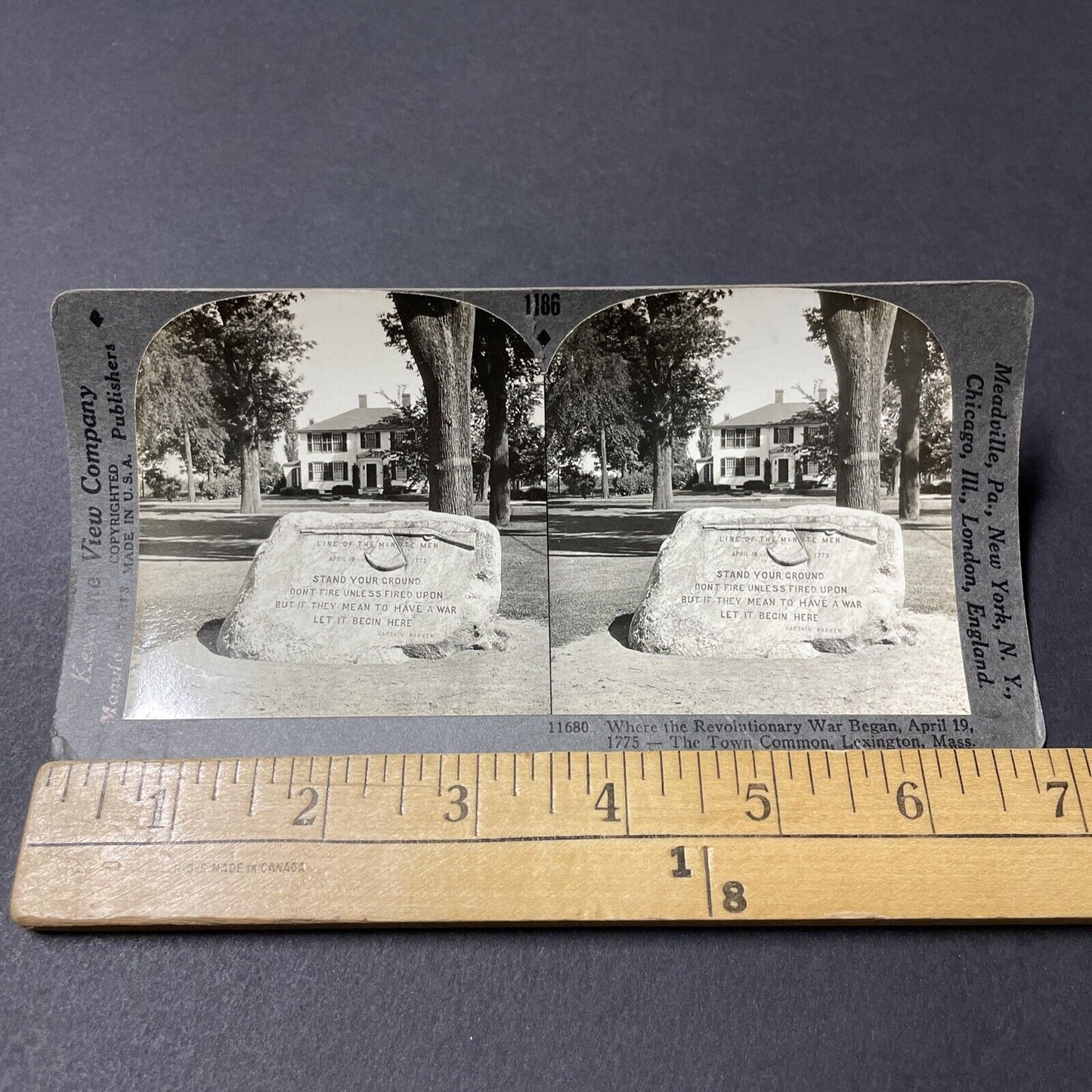 Antique 1910s Lexington Massachusetts Parker House Stereoview Photo Card V2632