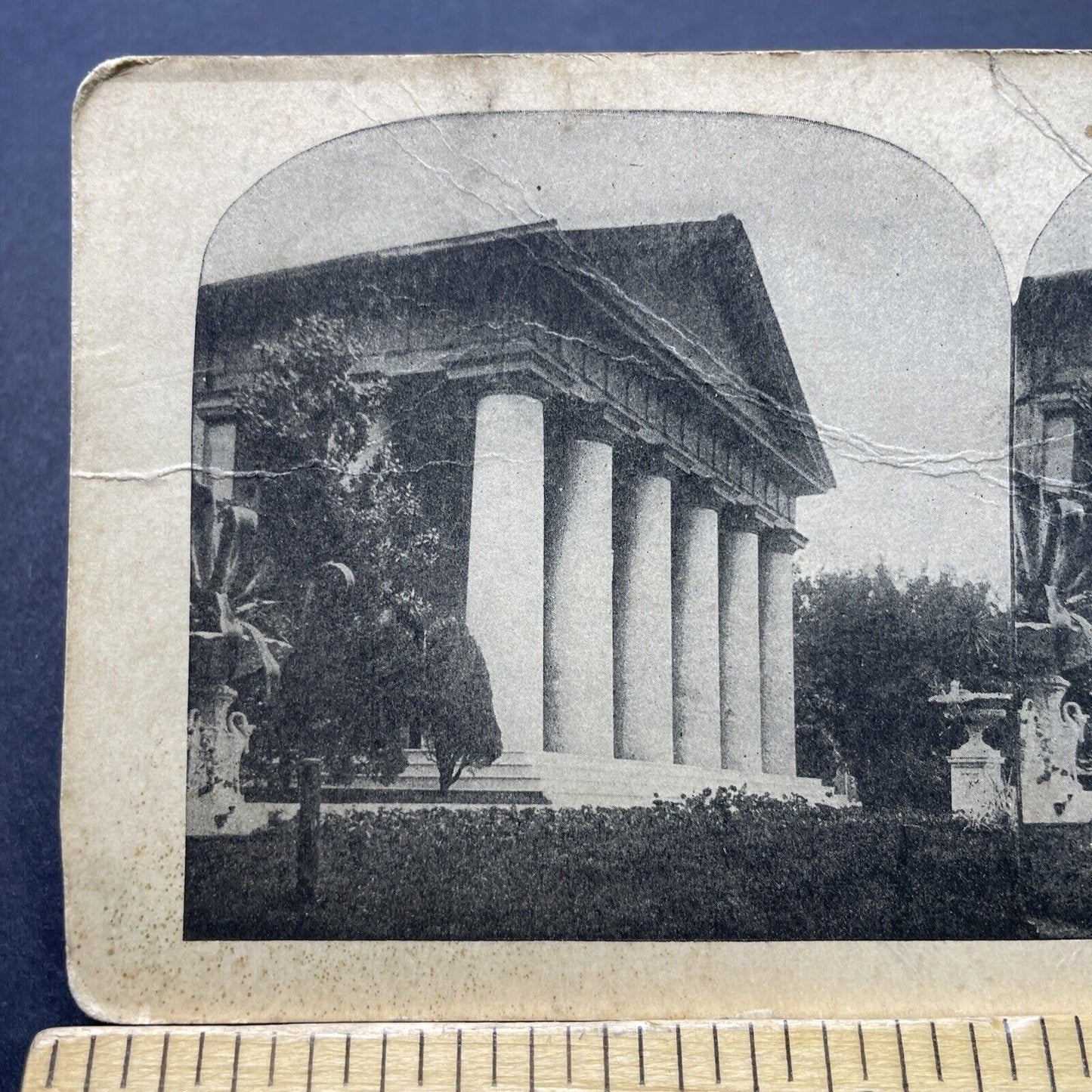 Antique 1860s Robert E Lee Memorial Arlington VA Stereoview Photo Card P2464