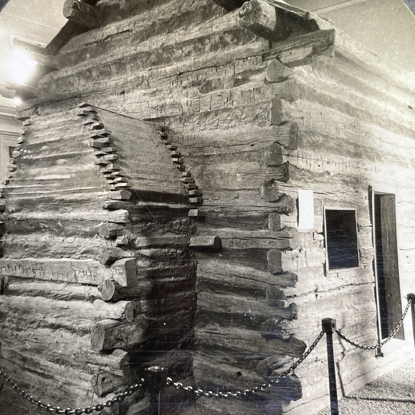 Antique 1918 Abraham Lincoln Birthplace Hodgenville Stereoview Photo Card P1341