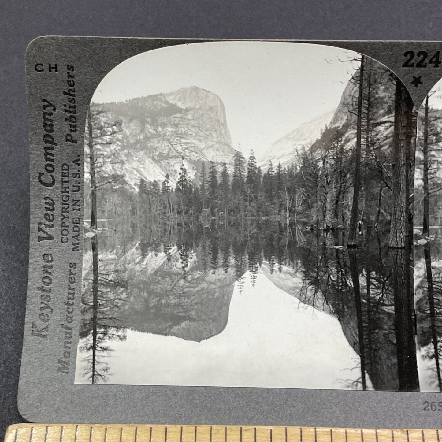 Antique 1910s Yosemite California Sierra Nevadas Stereoview Photo Card V2033