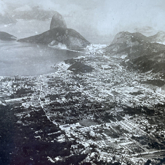 Antique 1910s Rio De Janeiro Brazil City View Stereoview Photo Card P2812