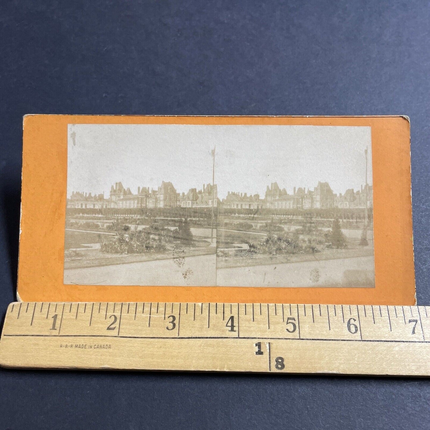 Antique 1860s Fontainebleau Chateau Paris France Stereoview Photo Card P5083