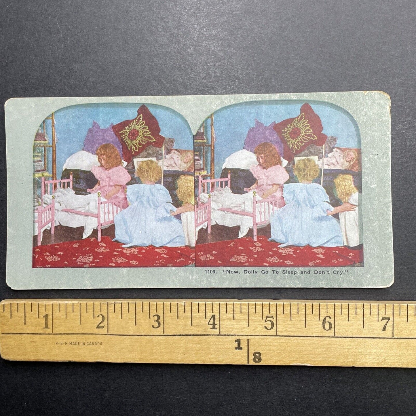 Antique 1892 Young Girls Having A Slumber Party Stereoview Photo Card P1235