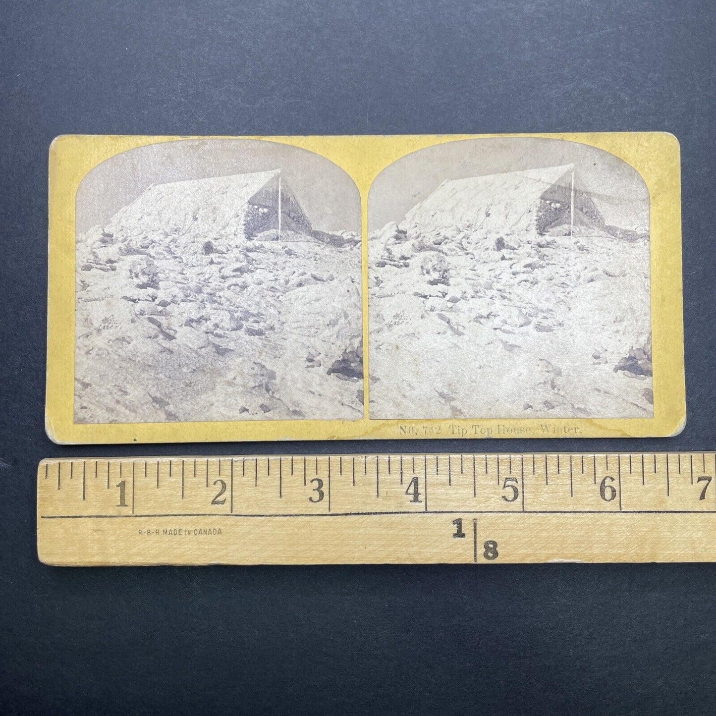 Antique 1870s First Photos Peak Of Mount Washington Stereoview Photo Card P1123