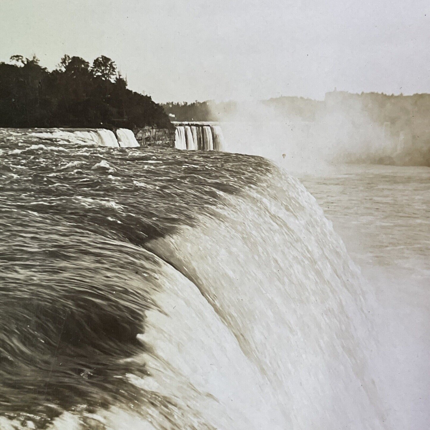 The Brink of the American Falls Stereoview H.C. White Antique c1903 Y2151