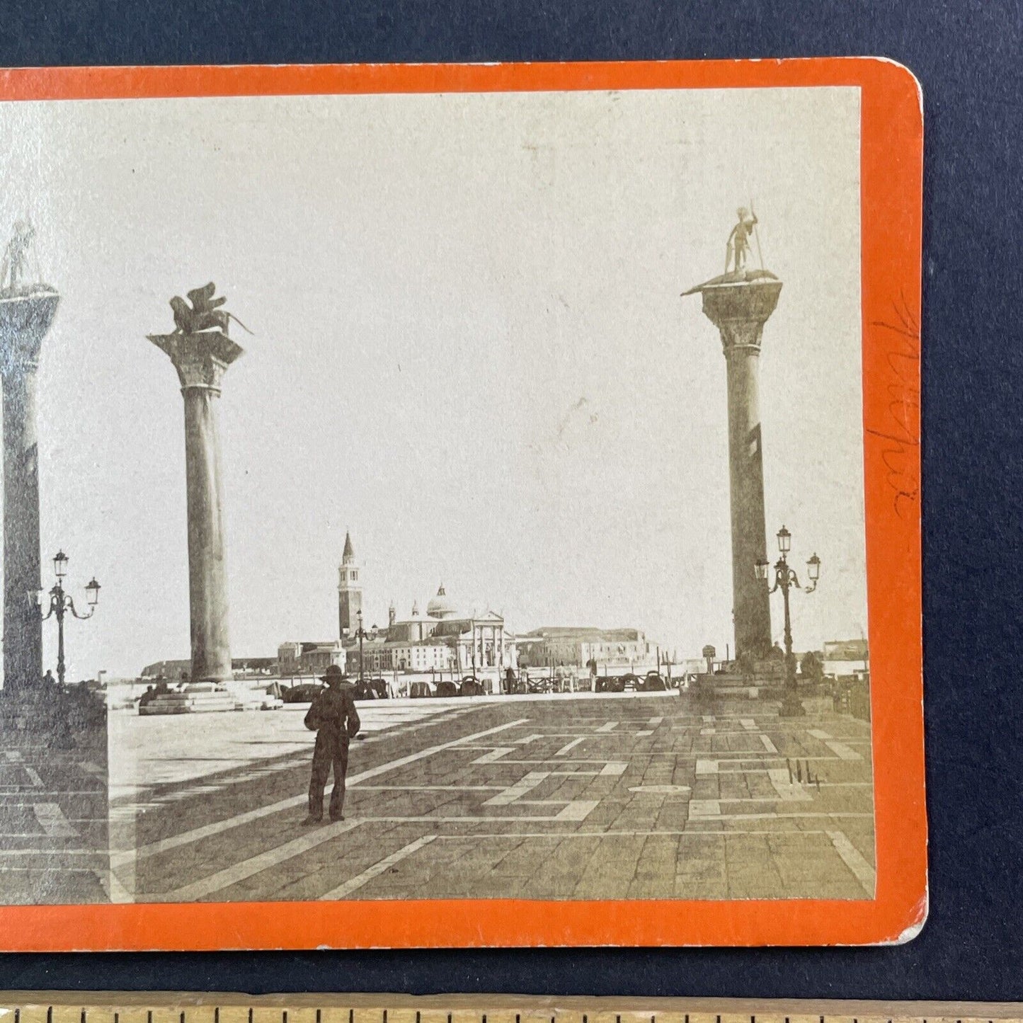 Piazetta Open Square Venice Stereoview C. Coen E. Figlio Antique c1865 X3752