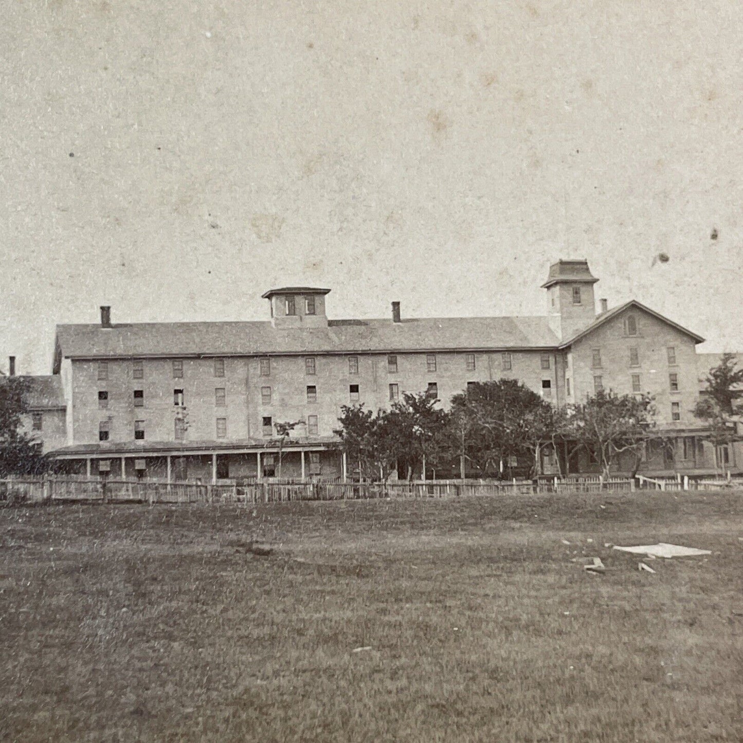 Old Orchard Beach House Hotel Stereoview Maine AP Munger Antique c1870 X998