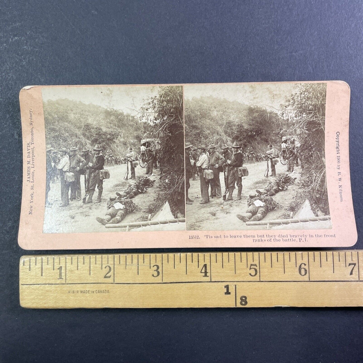 US Soldiers Killed In The Philippines Stereoview James M. Davis c1900 X3758