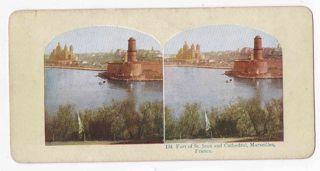 Antique 1880s Grand Opera House Paris Fort Of St. Jean Double Stereo Card P310