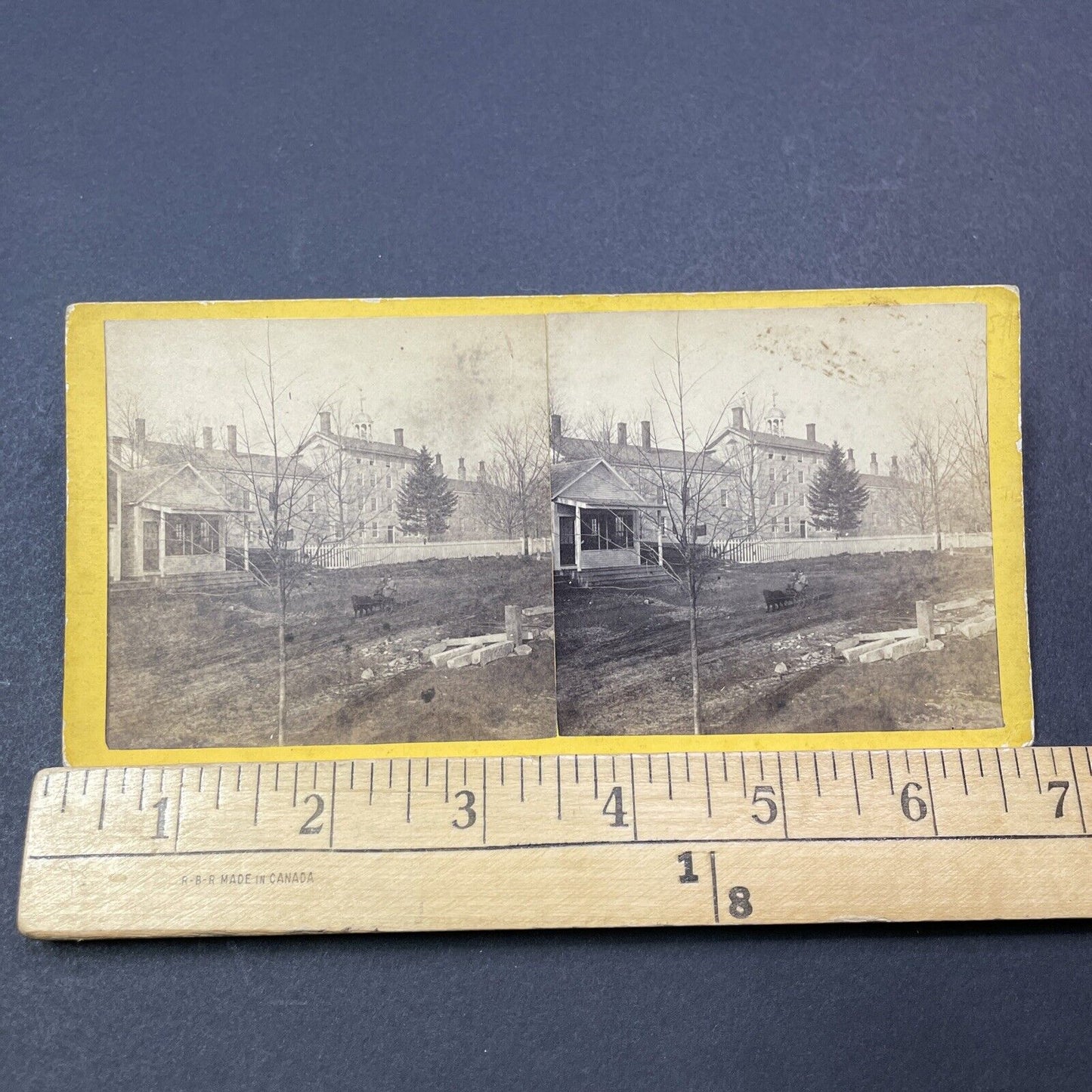 Antique 1860s New Hampshire State Prison Concord NH Stereoview Photo Card V2091