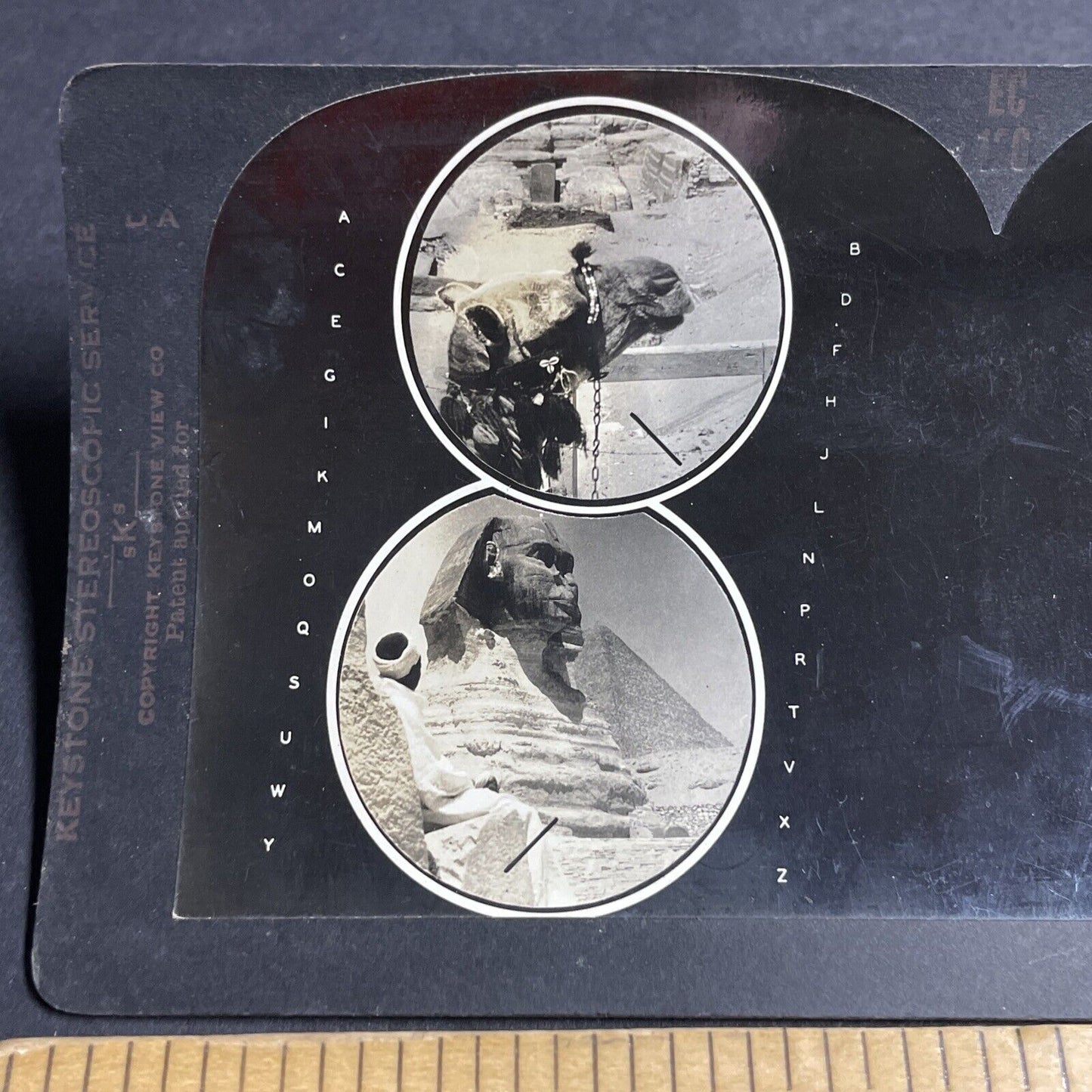 Antique 1920s Keystone Eye Training Magic Illusion Stereoview Photo Card P4656