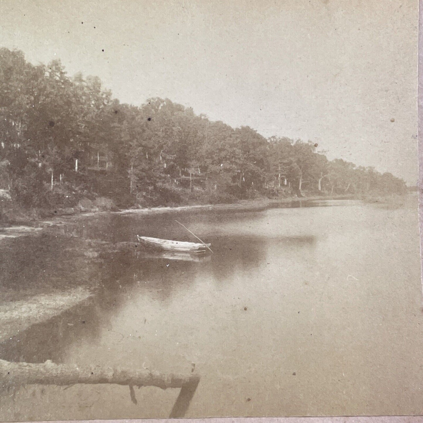 Waterfront at George Washington's Estate Stereoview Virginia c1870s Gardner Y445