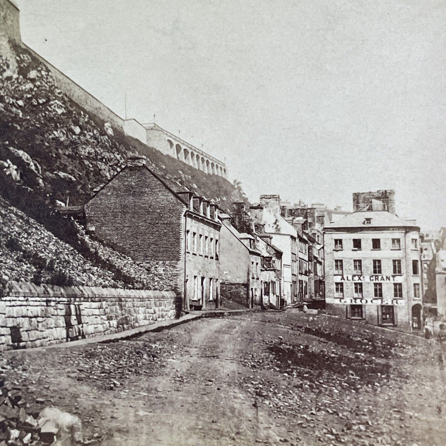 Durham Terrace Quebec City Canada Stereoview L.P. Vallee Antique c1870s Y2499