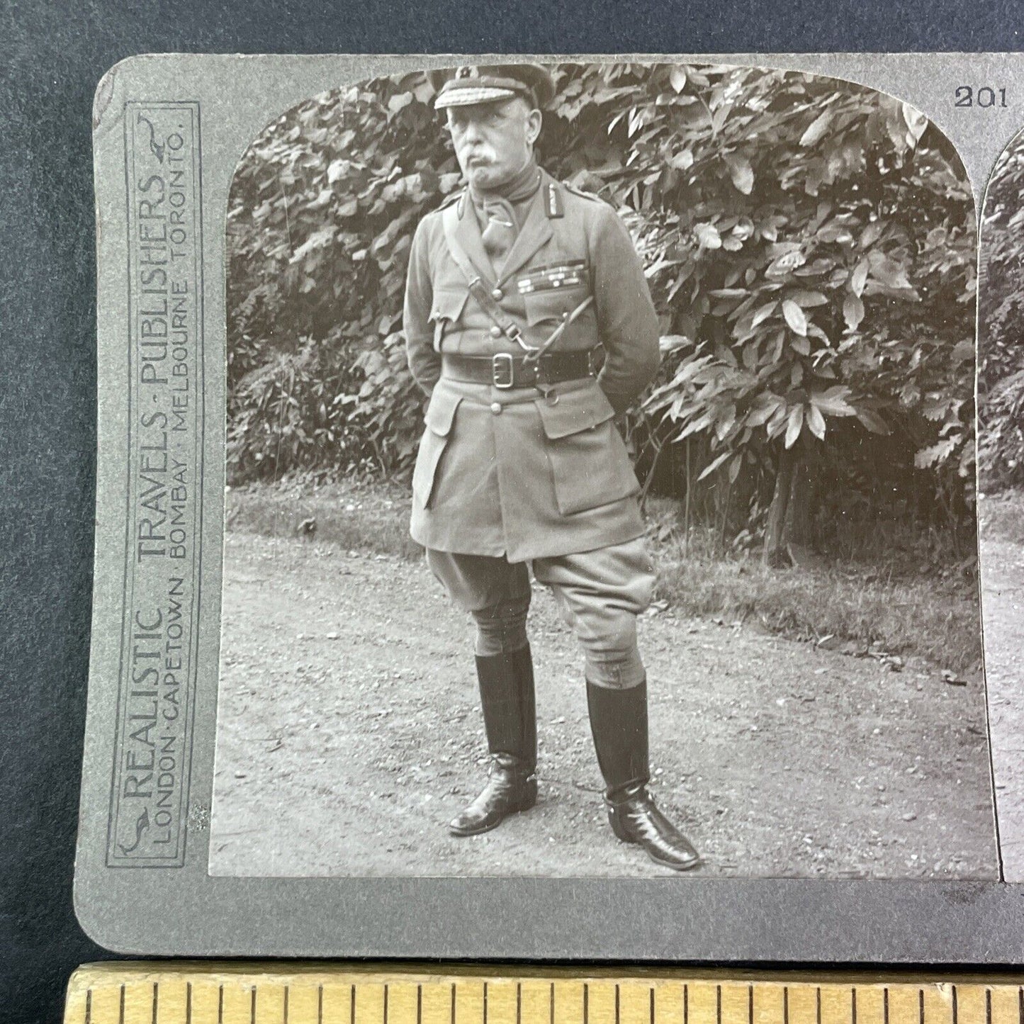 British Commander-in-Chief John French Stereoview World War I WW1 c1916 Y3029