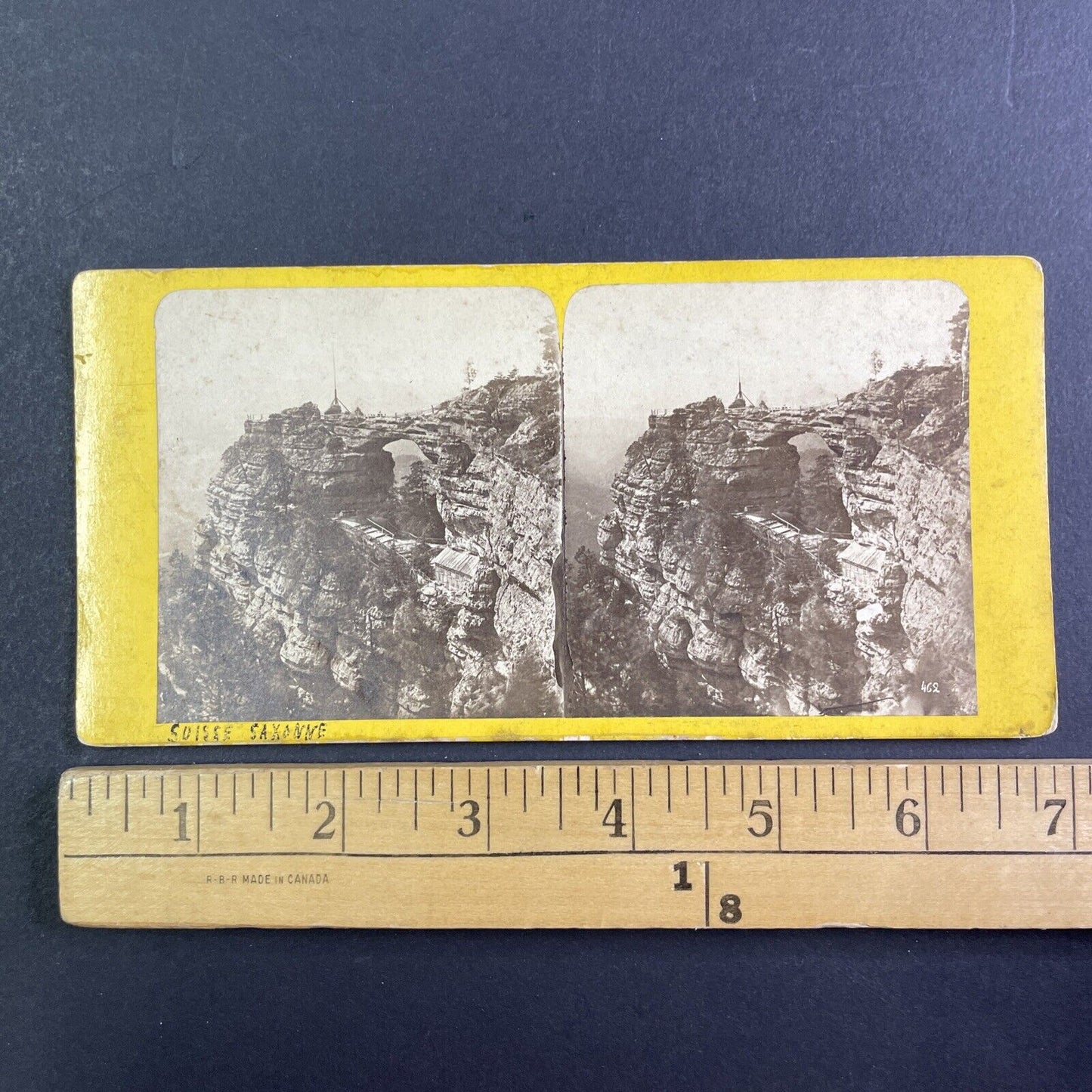 Prebischtor Mountain Czechoslovakia Stereoview Aime Civiale Antique c1855 X3290