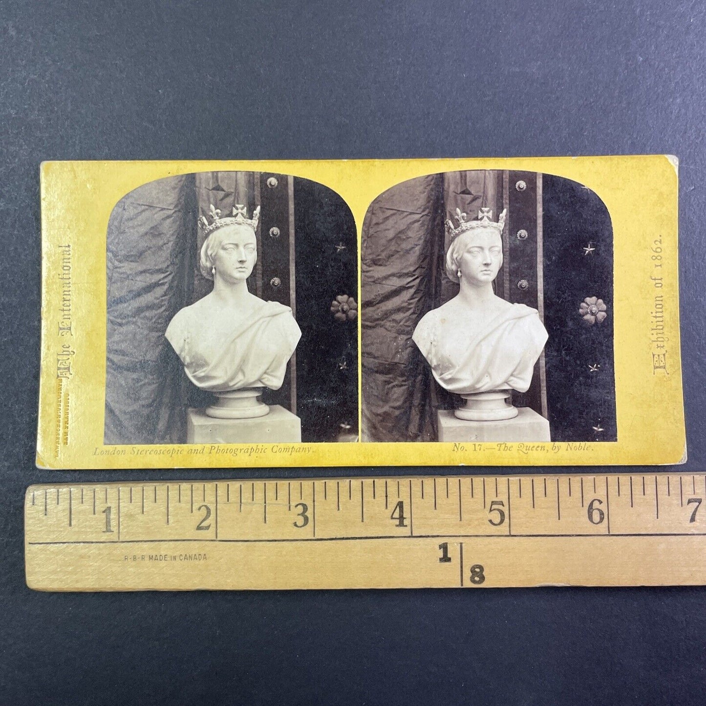 Queen Victoria Bust Stereoview Thomas Houseworth Antique c1862 Y1399