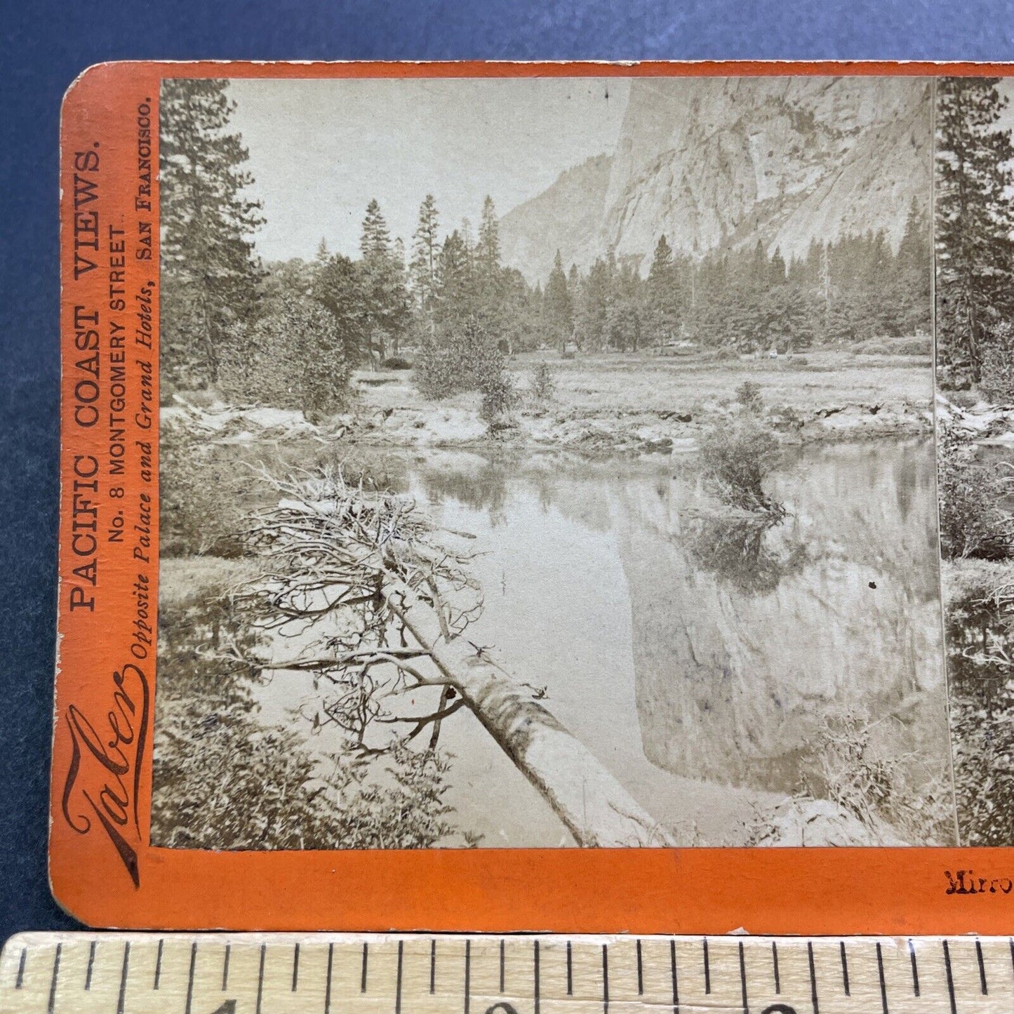 Antique 1860s El Capitan Yosemite California Stereoview Photo Card V3404