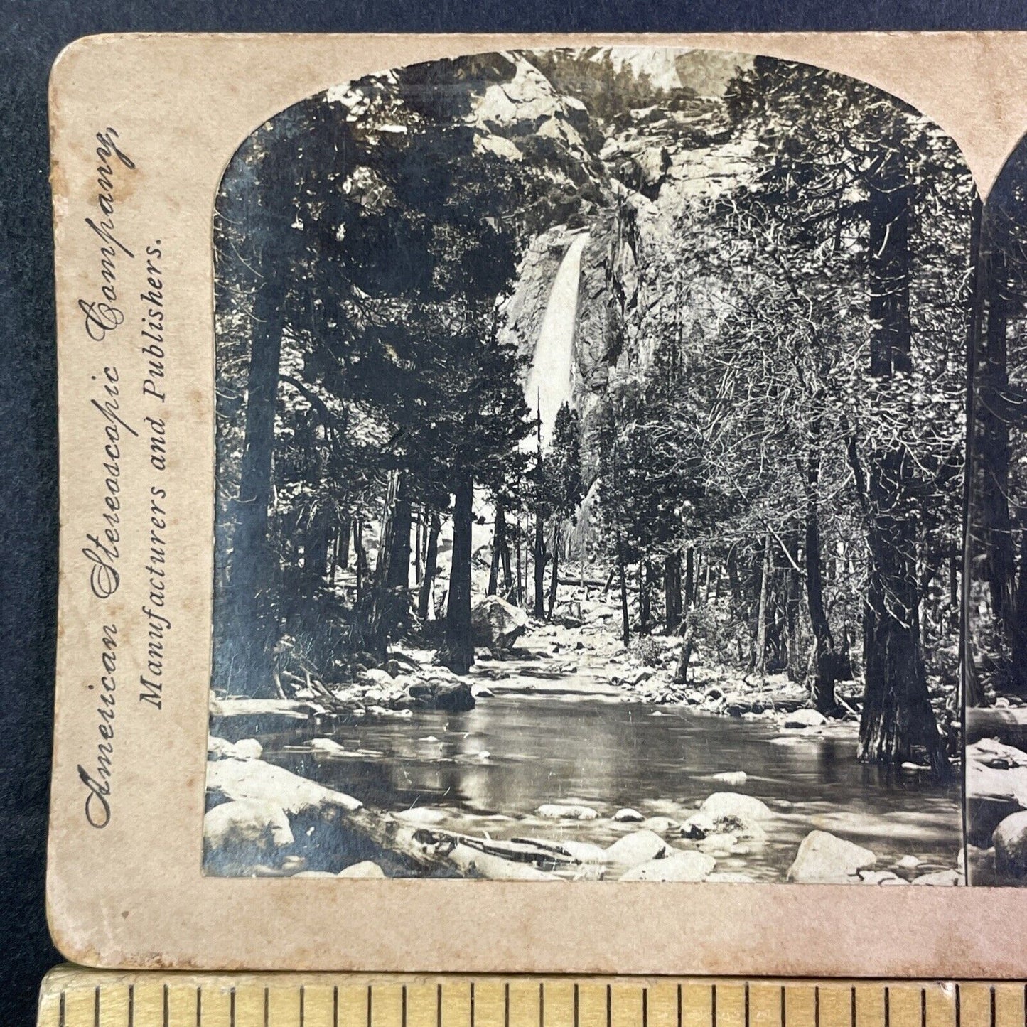 Nevada Falls Yosemite CA Stereoview Roddo Y. Young Antique c1890 X3627