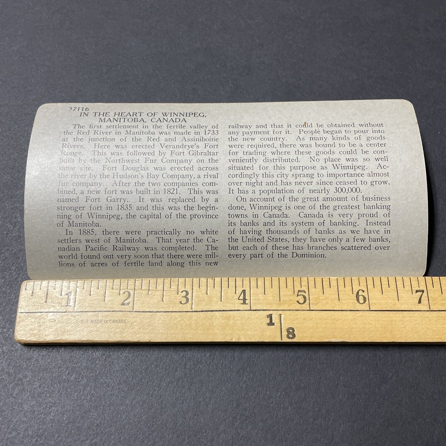 Antique 1930s Bank Of Montreal Winnipeg Manitoba Stereoview Photo Card V2650