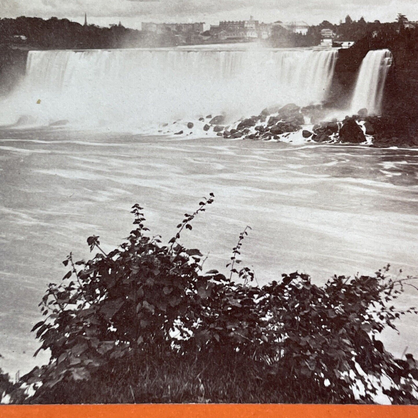 Niagara Falls American Side Stereoview George Curtis Antique c1870s Y2425