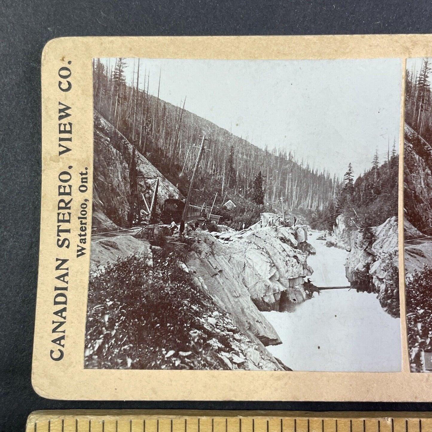 Beaver Canyon Station British Columbia Stereoview CPR Rail Views c1899 Y2113