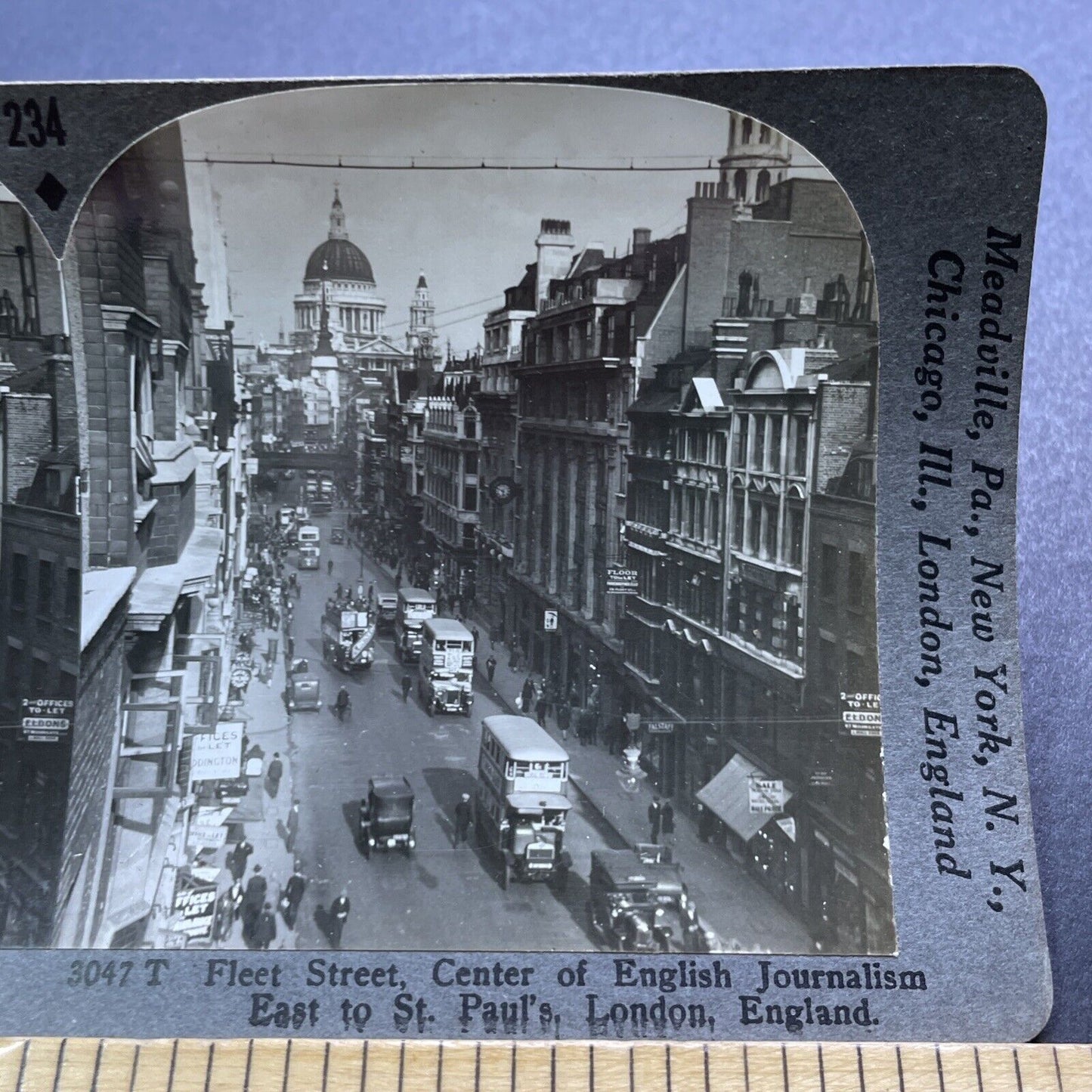 Antique 1920s St. Paul's Cathedral London England Stereoview Photo Card V2958