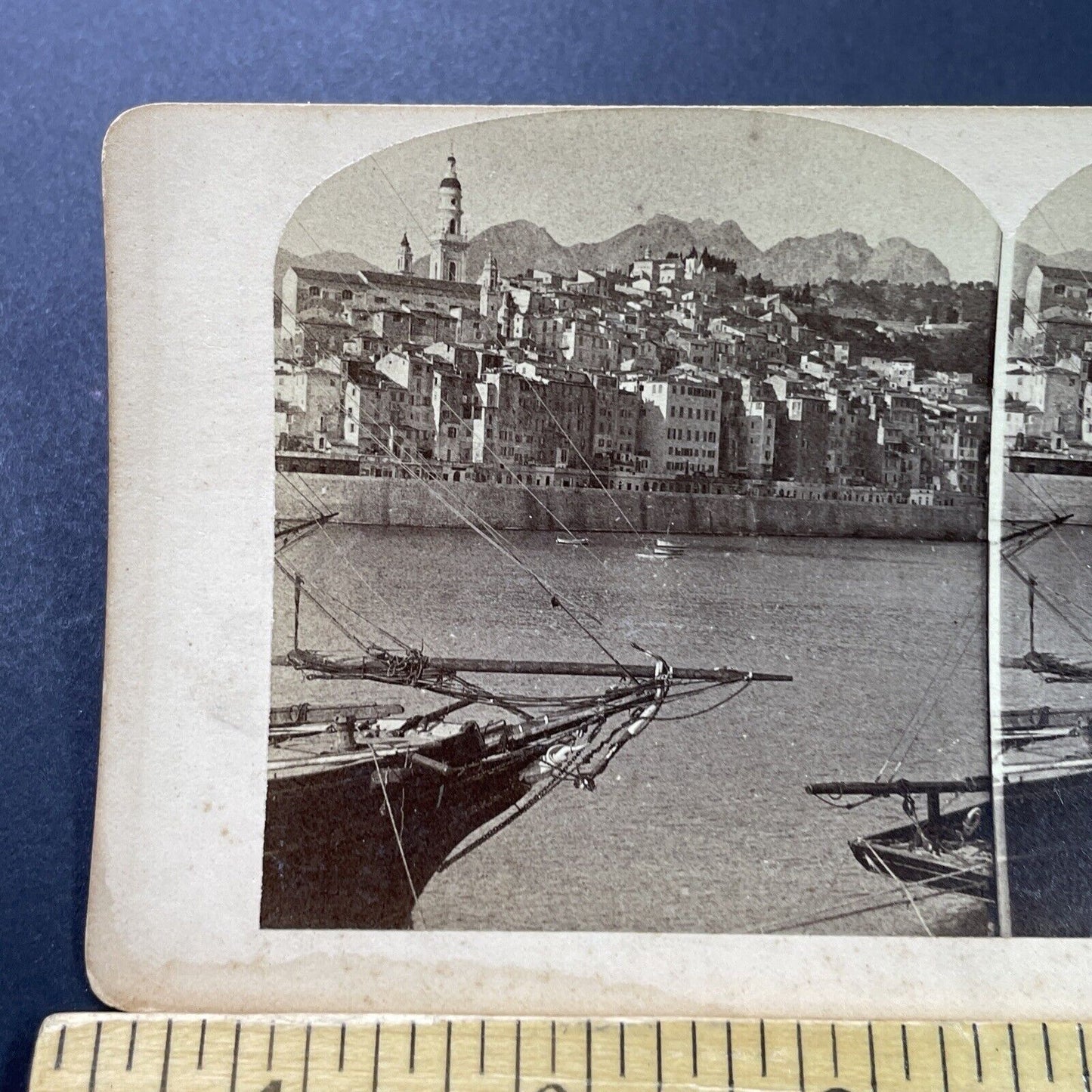 Antique 1880s Menton French Riviera France Stereoview Photo Card P3899