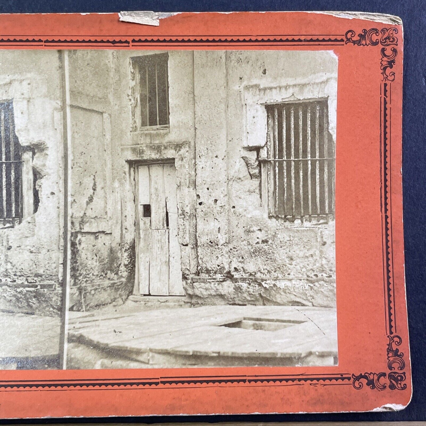 Wild Cat Seminole Native Indian Dungeon Stereoview St. Augustine FL c1870 Y069