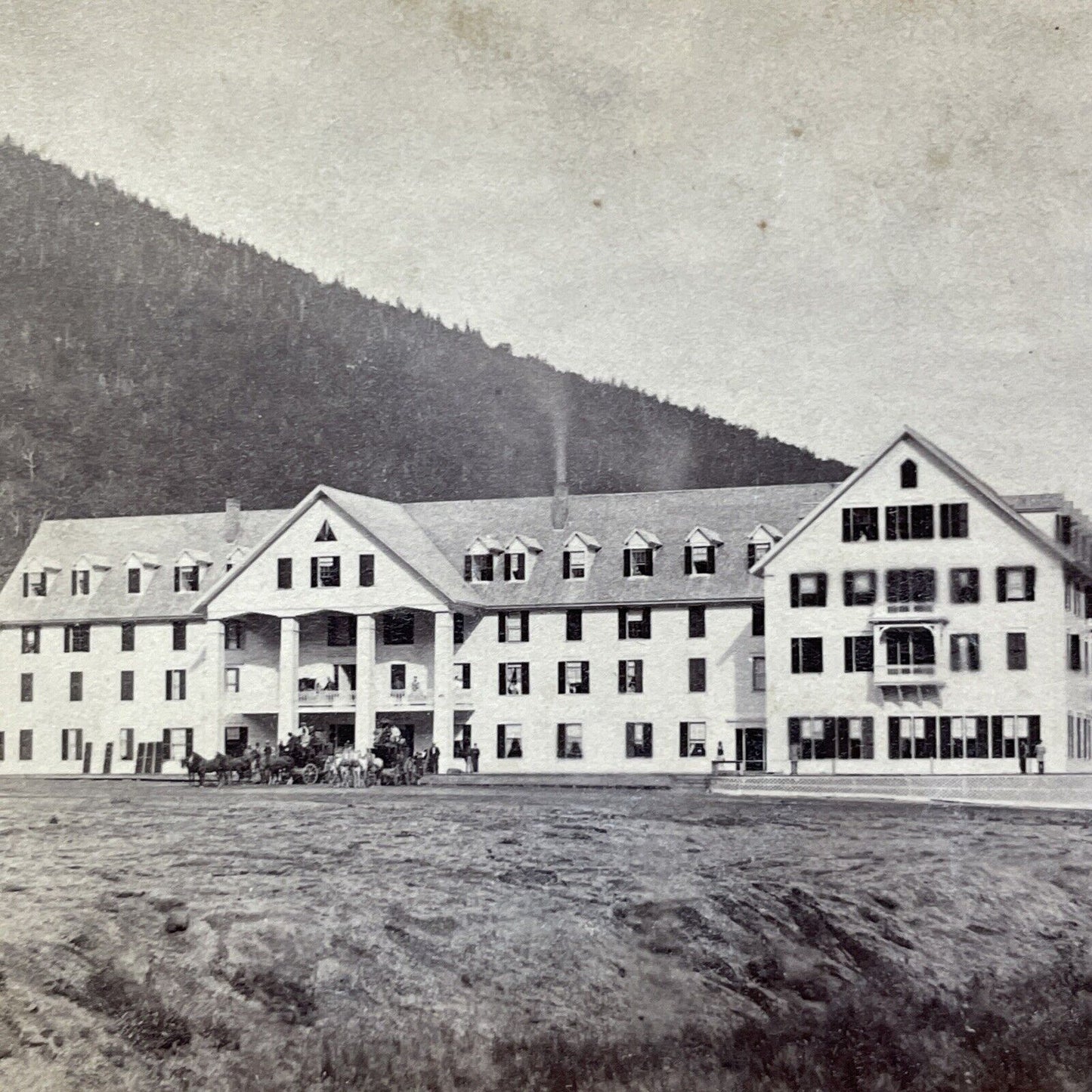 Antique 1869 Profile House Hotel Franconia Notch NH Stereoview Photo Card V2051