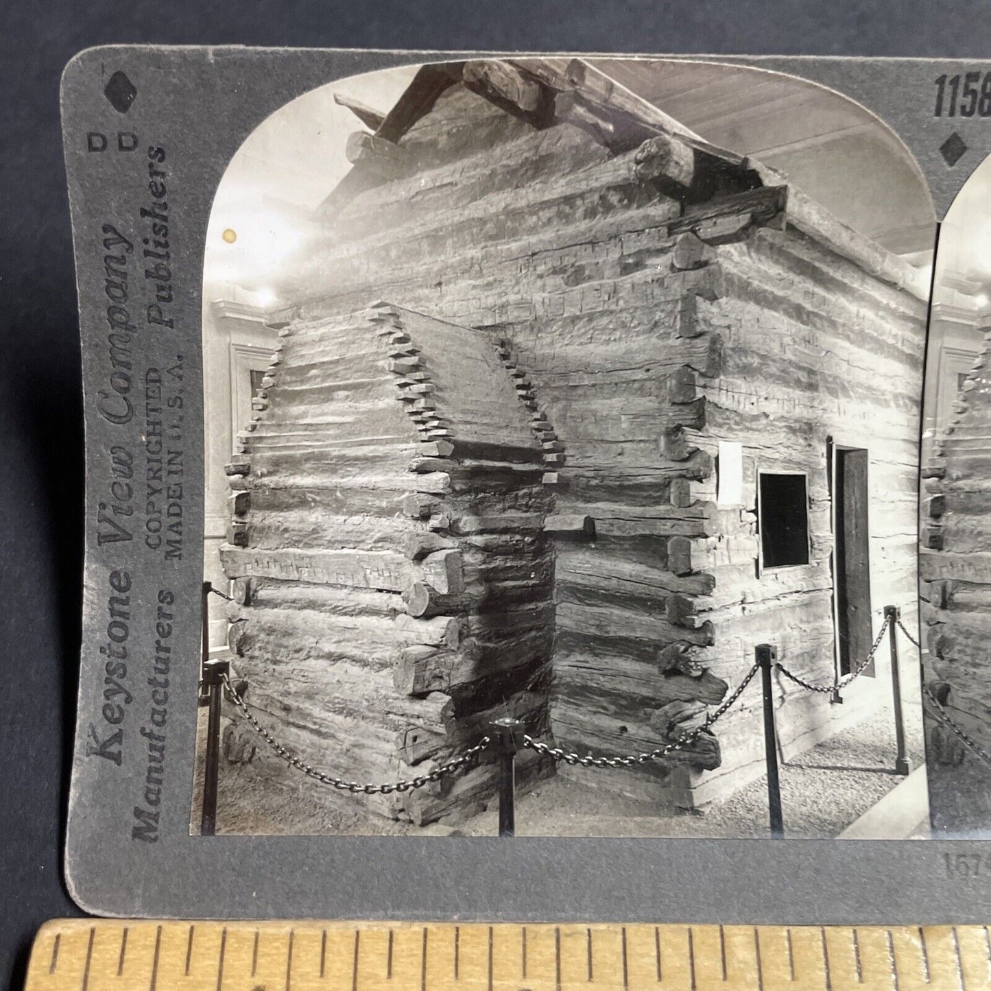 Antique 1910s Abraham Lincoln Place Of Birth Kentucky Stereoview Photo Card 4884