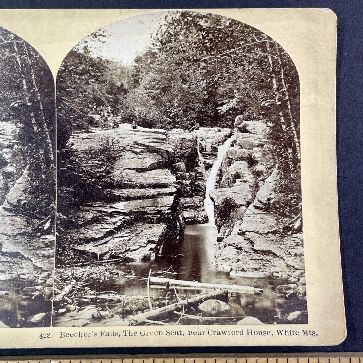 Beecher's Falls Crawford House Stereoview New Hampshire Antique c1870s Y1856