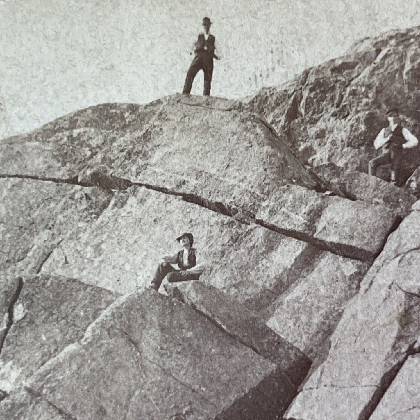 J.A. French on West Summit Mount Monadnock New Hampshire Stereoview c1870s Y895