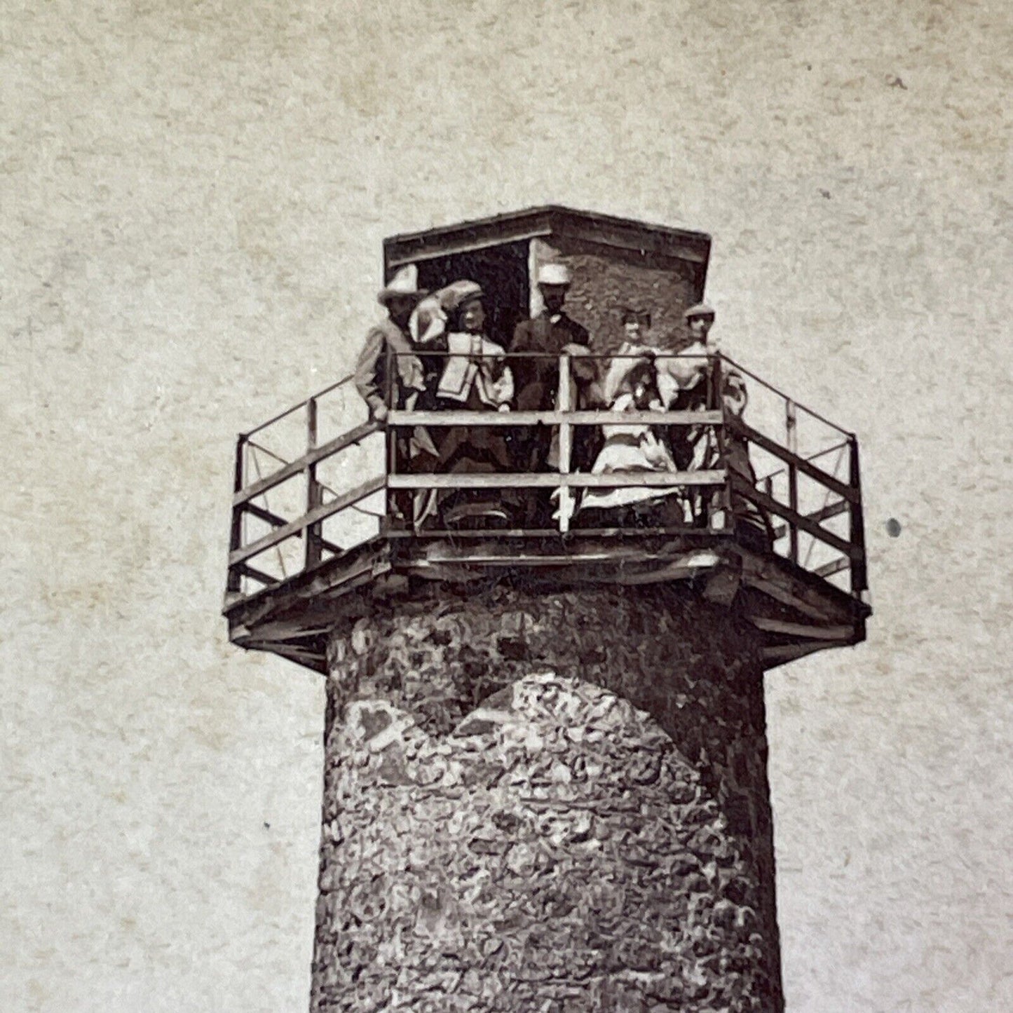 Terrapin Tower Close-Up View Stereoview Charles Bierstadt c1870s Y1844