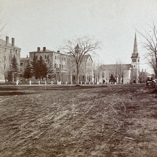 Antique 1870s Williston Chinese School Easthampton MA Stereoview Photo Card V464