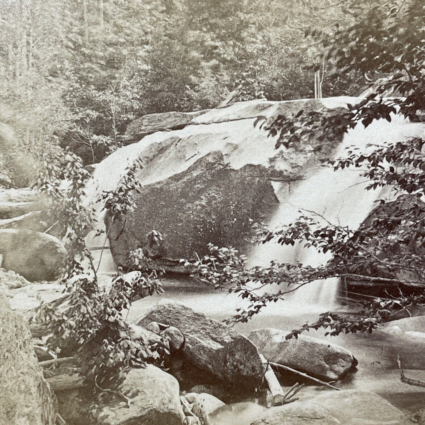 Antique 1870s Diana's Baths North Conway NH Stereoview Photo Card V2140