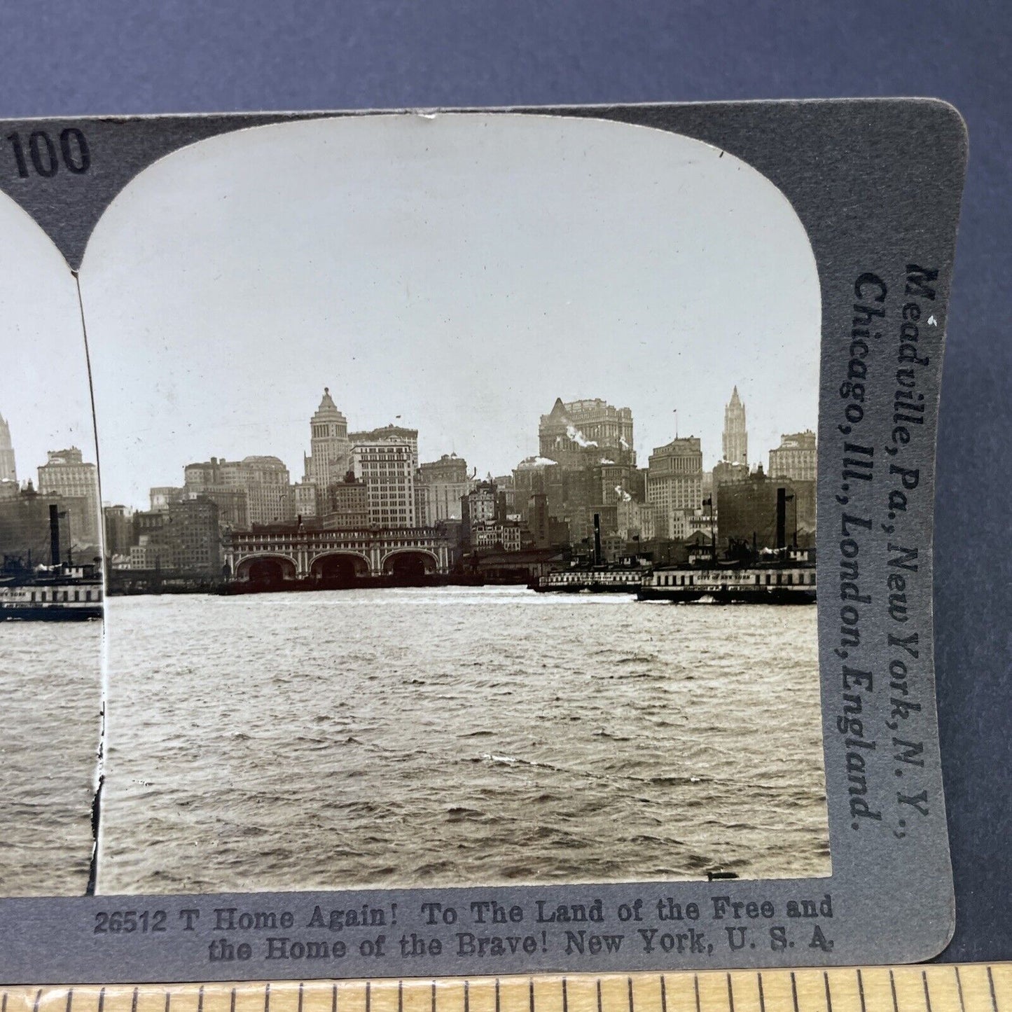 Antique 1910s Manhattan New York City NY Stereoview Photo Card P2802