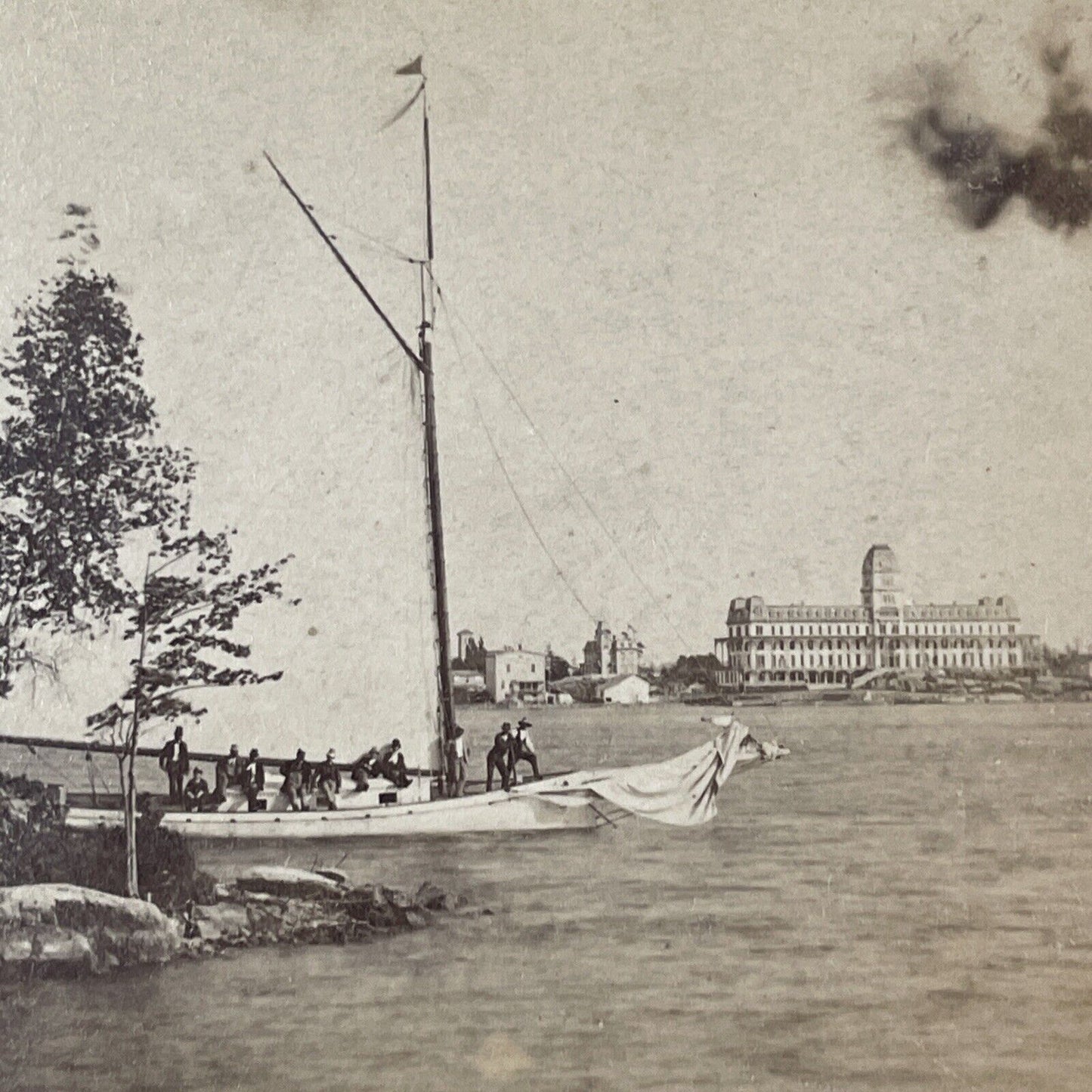 Thousand Islands House Alexandria Bay NY Stereoview Antique c1873 X1231