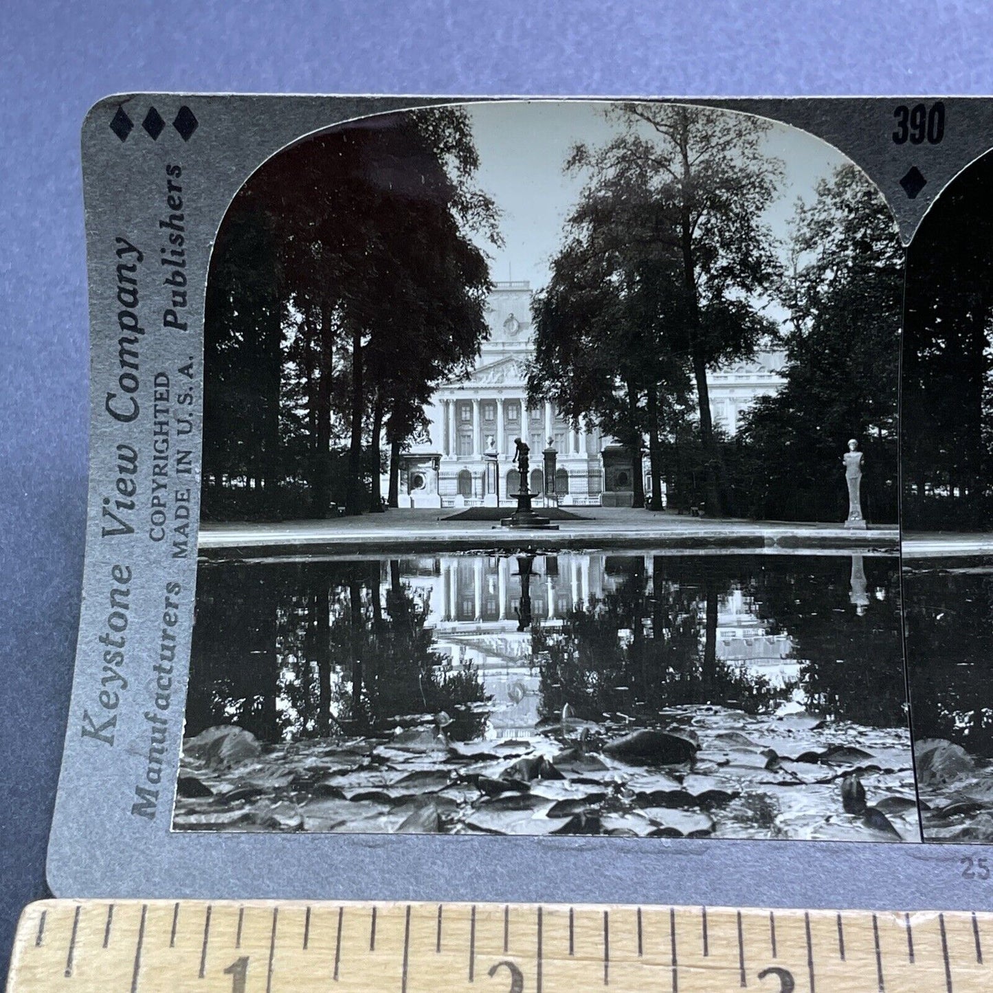 Antique 1920s Royal Palace Brussels Belgium Stereoview Photo Card V2935