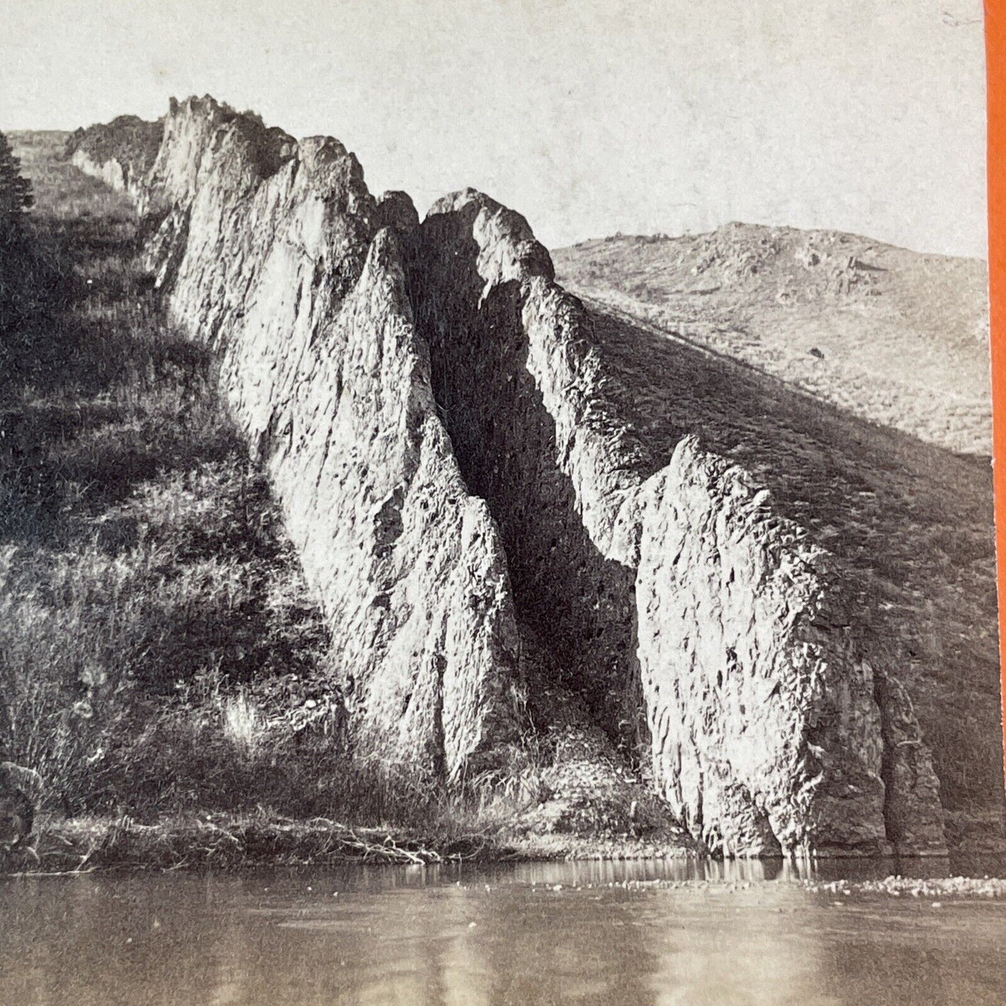 UPPR Devil's Slide Weber River Utah Stereoview E & HT Anthony c1870s Y1407