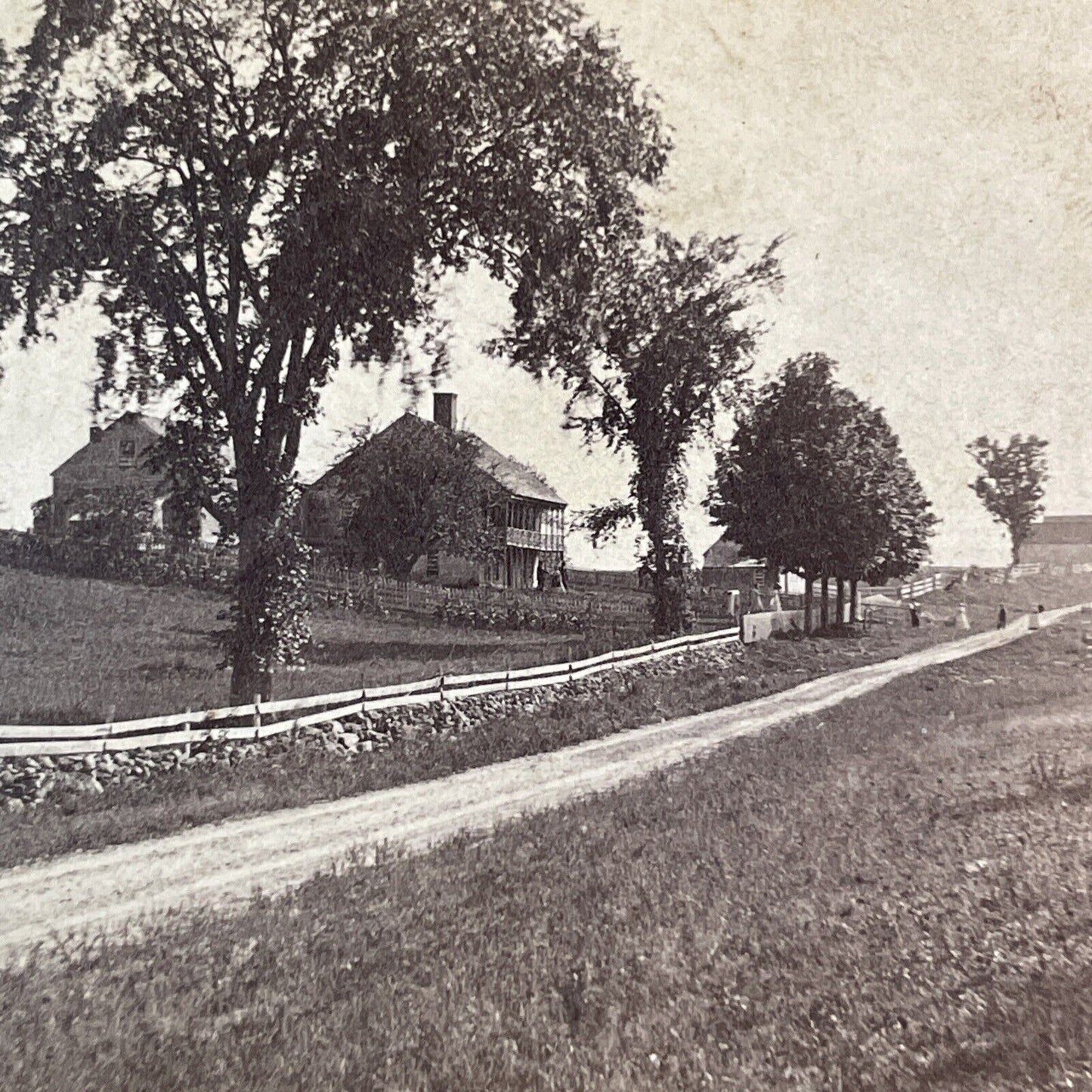 Wentworth New Hampshire Farm Stereoview A.F. Clough Antique c1860s Y890