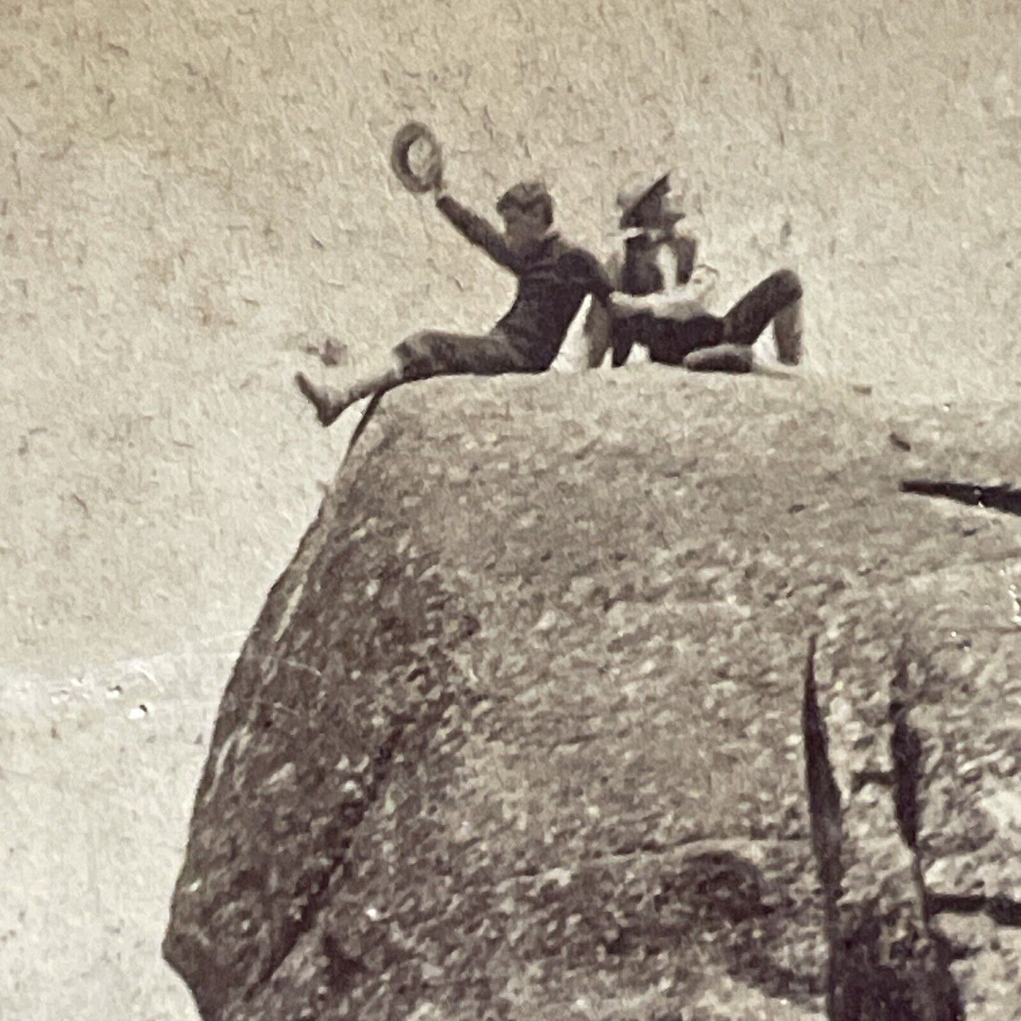 Antique 1902 Glacier Point Rock Yosemite California Stereoview Photo Card P4960