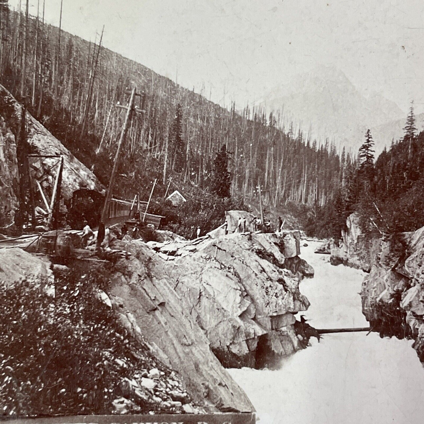 Beaver Canyon Station British Columbia Stereoview CPR Rail Views c1899 Y2113