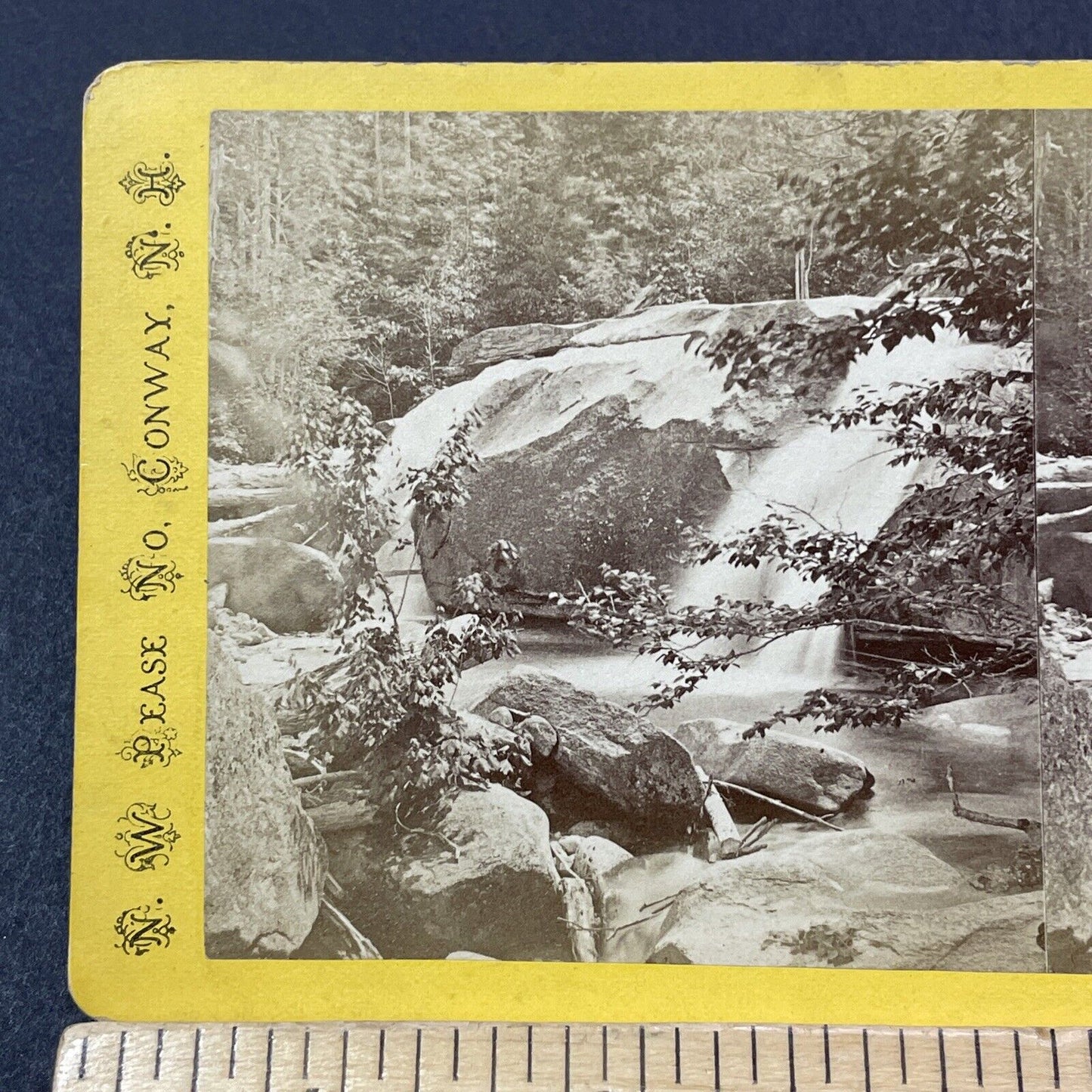 Antique 1870s Diana's Baths North Conway NH Stereoview Photo Card V2140