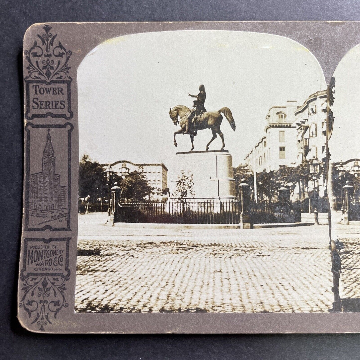 Antique 1890s Union Square Manhattan New York Stereoview Photo Card P1548