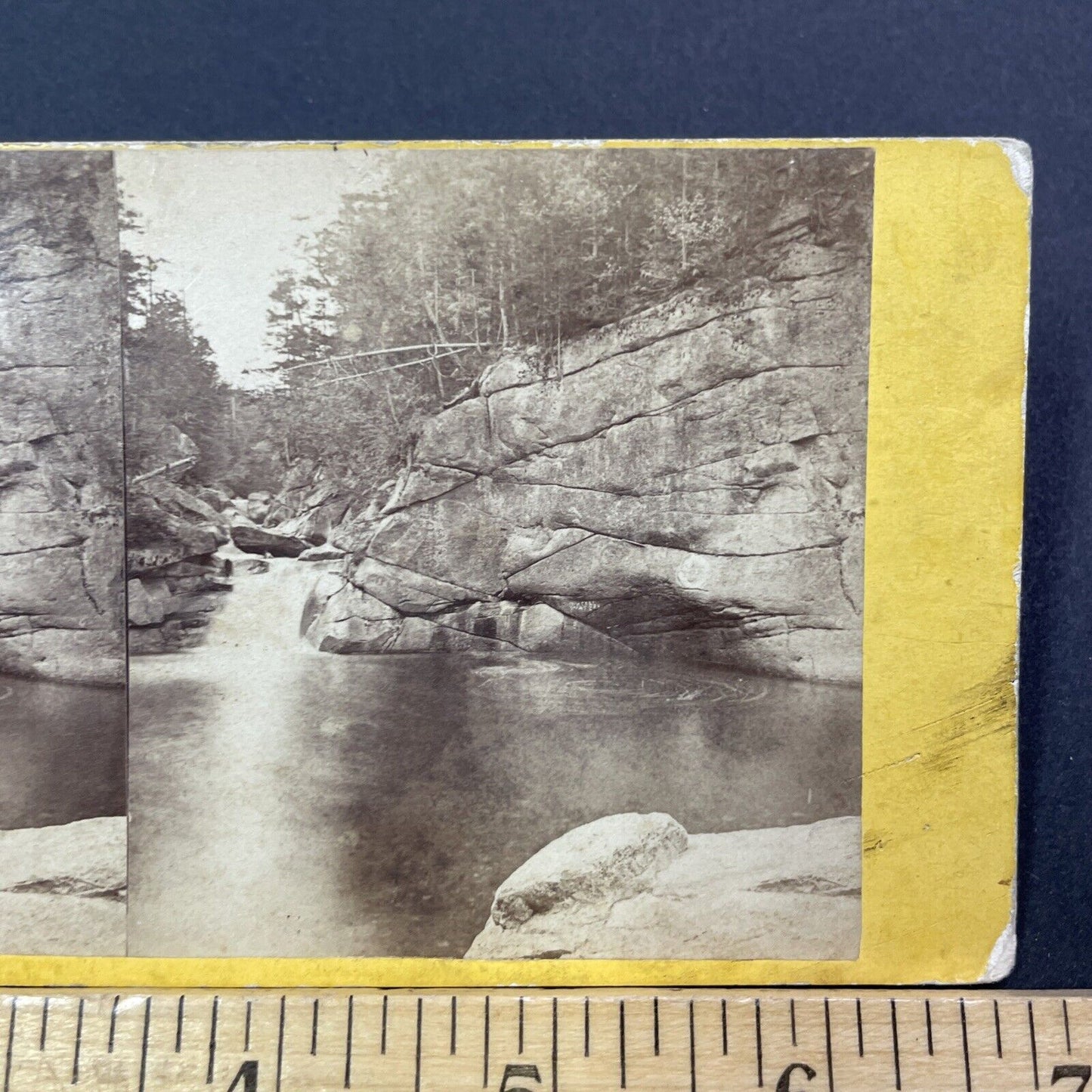 Antique 1870s The Mirror Pool North Conway NH Stereoview Photo Card V1779
